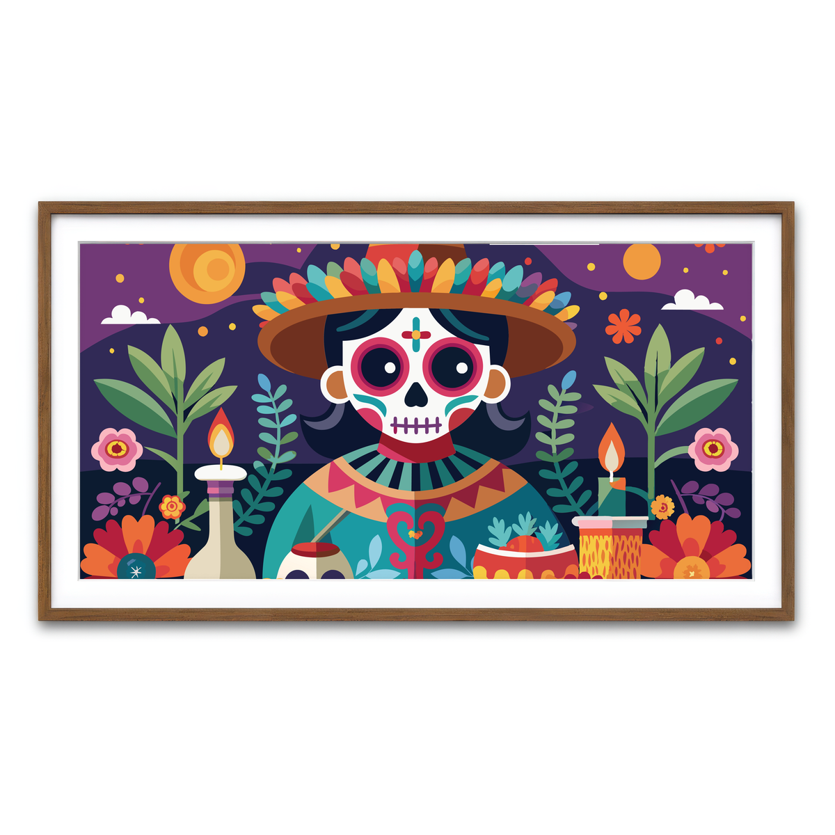 Framed Print 2x1 Walnut