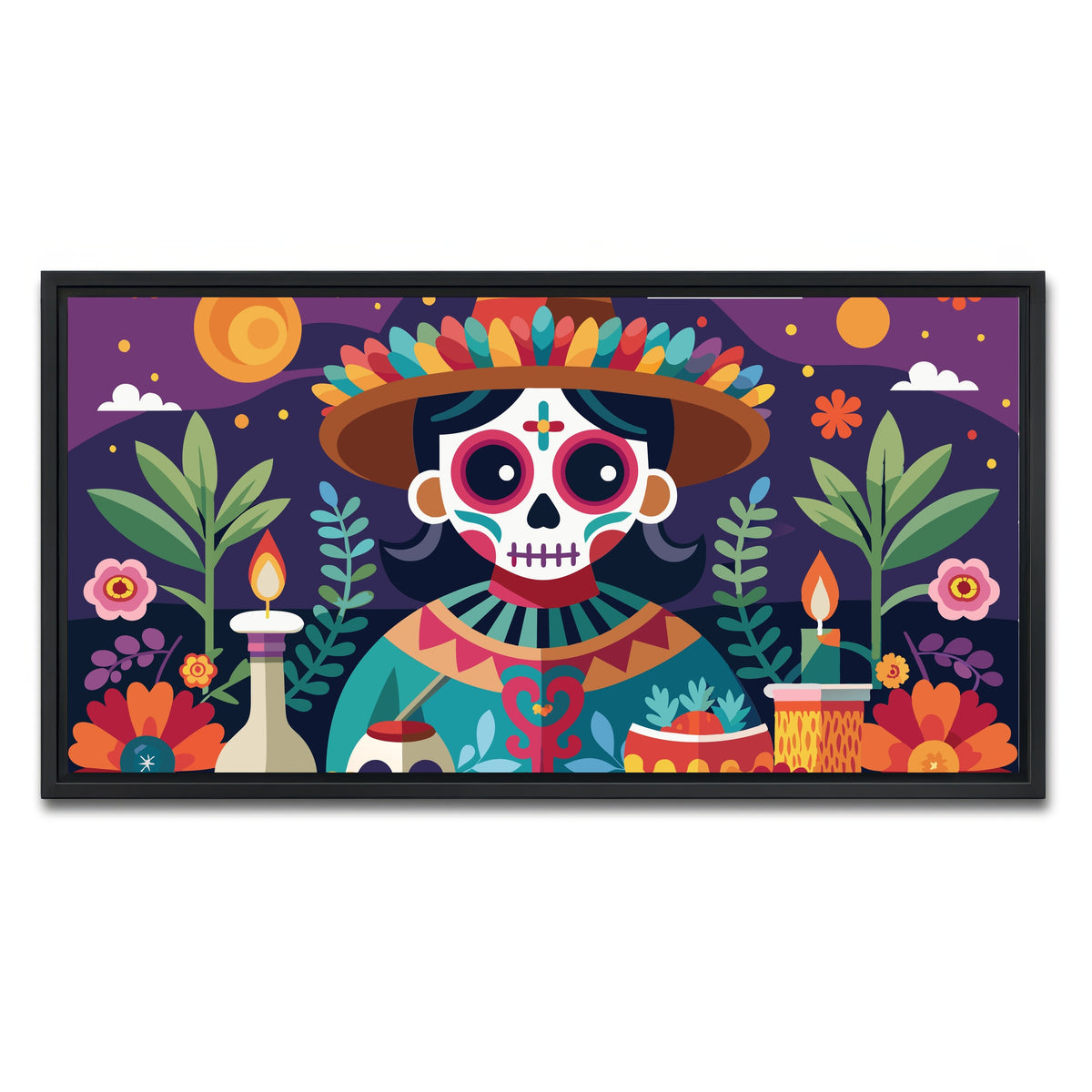AUTO-MOCKUP WHITE | Festive altar | 1 Piece | Black Framed Canvas | group=2x1
