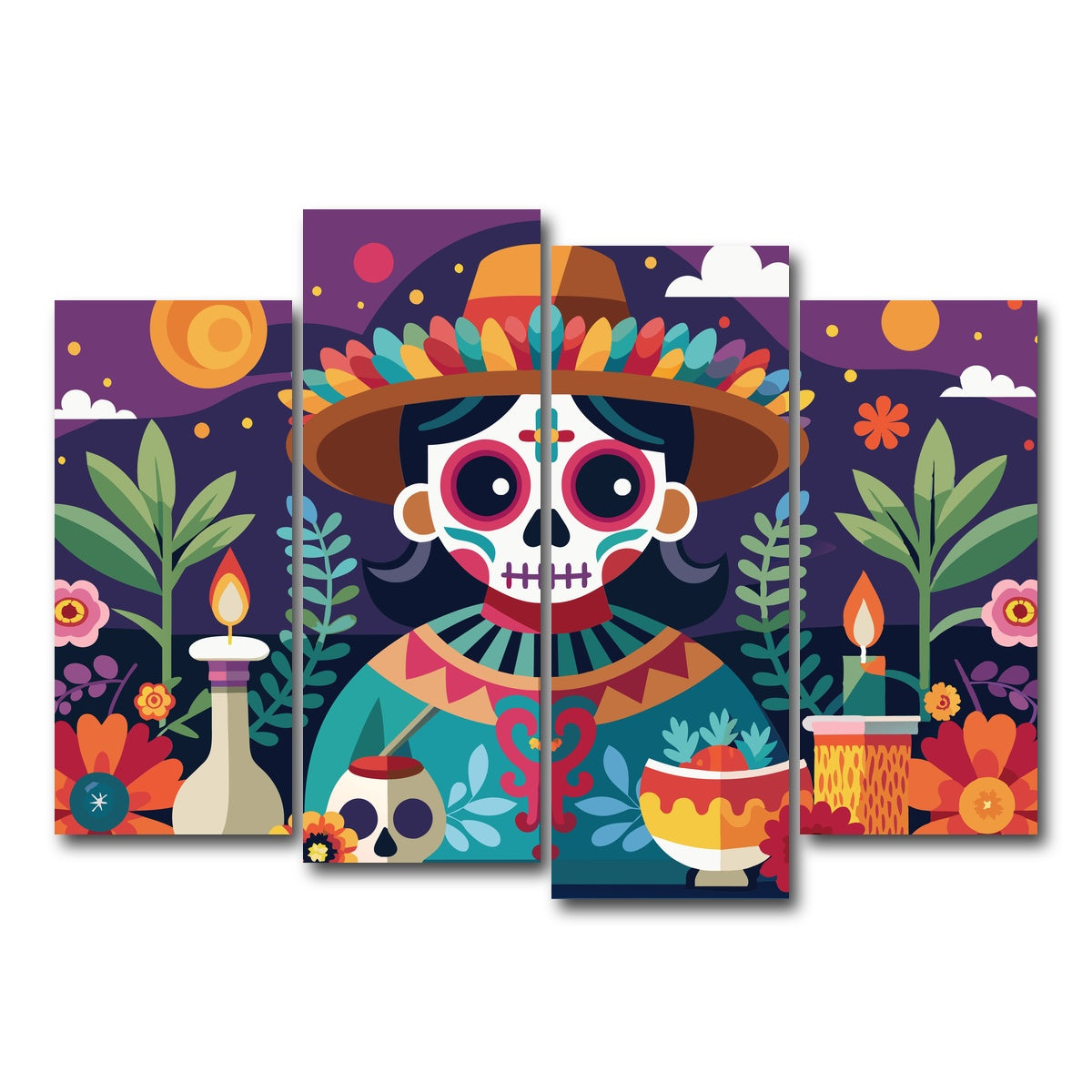 AUTO-MOCKUP WHITE | Festive altar | 4 Piece | Gallery Wrap Canvas | group=4_normal