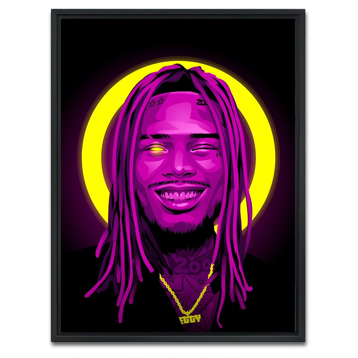 AUTO-MOCKUP WHITE | Fetty wap | 1 Piece | Black Framed Canvas | group=3x4