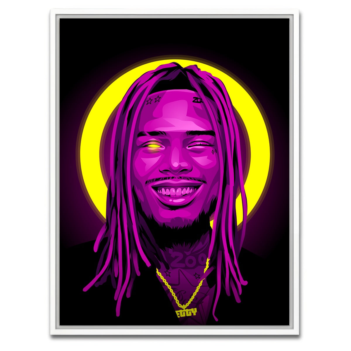 AUTO-MOCKUP WHITE | Fetty wap | 1 Piece | White Framed Canvas | group=3x4