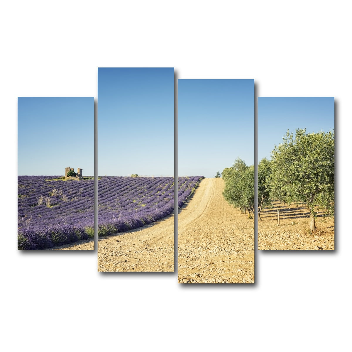 AUTO-MOCKUP WHITE | Fields In Provence | 4 Piece | Gallery Wrap Canvas | group=4_short