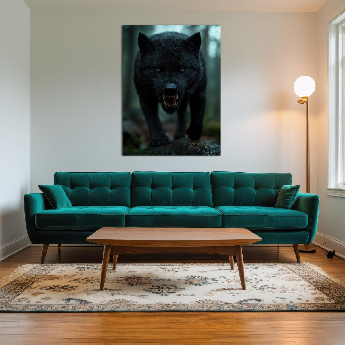 AUTO-MOCKUP ROOM | Fierce black wolf