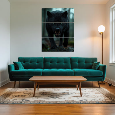 AUTO-MOCKUP ROOM | Fierce black wolf