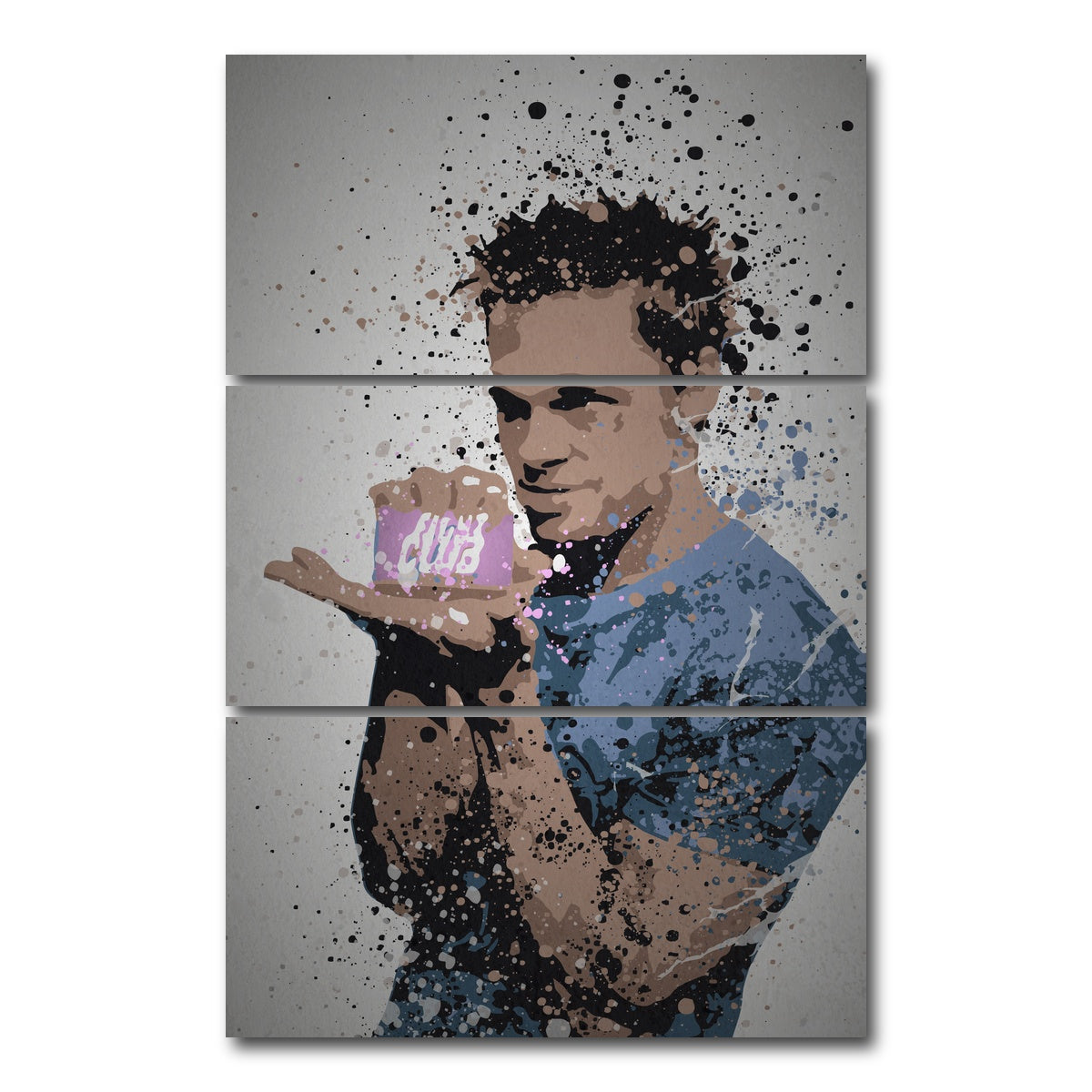 AUTO-MOCKUP WHITE | Fight | 3 Piece | Gallery Wrap Canvas | group=12x24_stacked