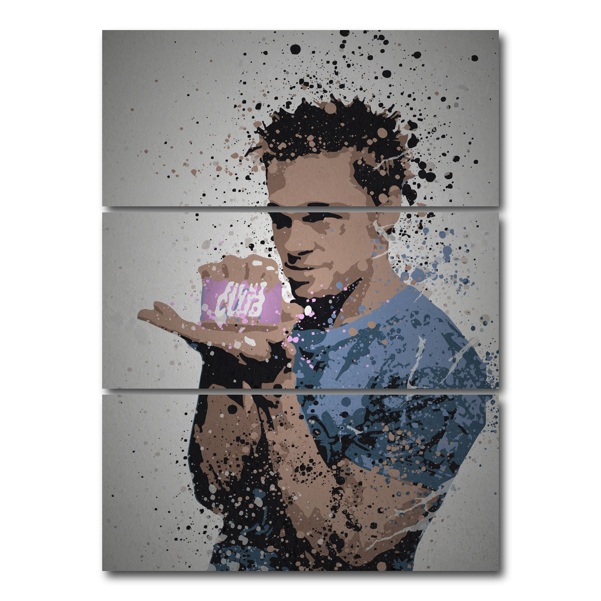 AUTO-MOCKUP WHITE | Fight | 3 Piece | Gallery Wrap Canvas | group=8x18_stacked