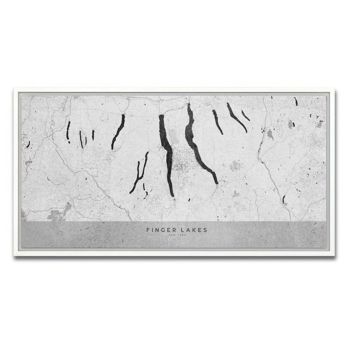 AUTO-MOCKUP WHITE | Finger Lakes Map 2 | 1 Piece | White Framed Canvas | group=2x1