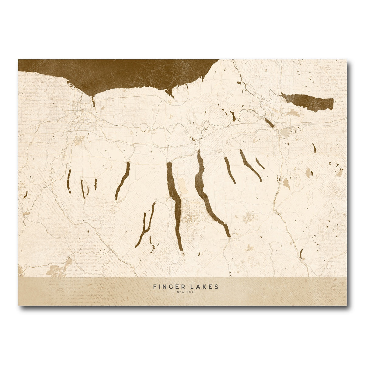 AUTO-MOCKUP WHITE | Finger Lakes Map | 1 Piece | Gallery Wrap Canvas | group=4x3