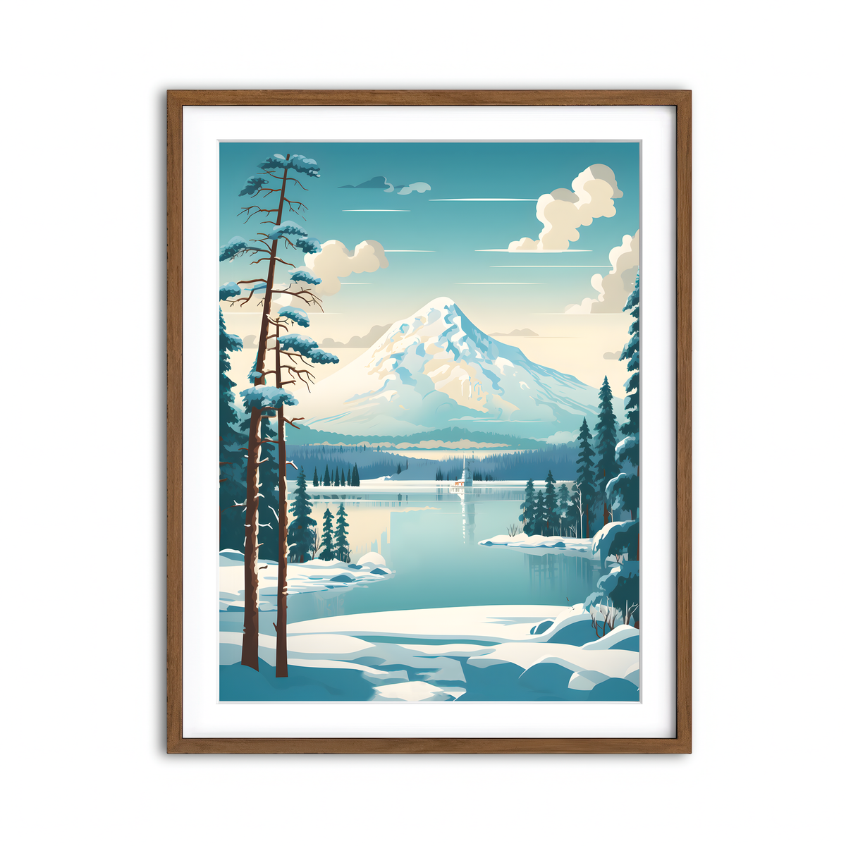 Framed Print 3x4 Walnut