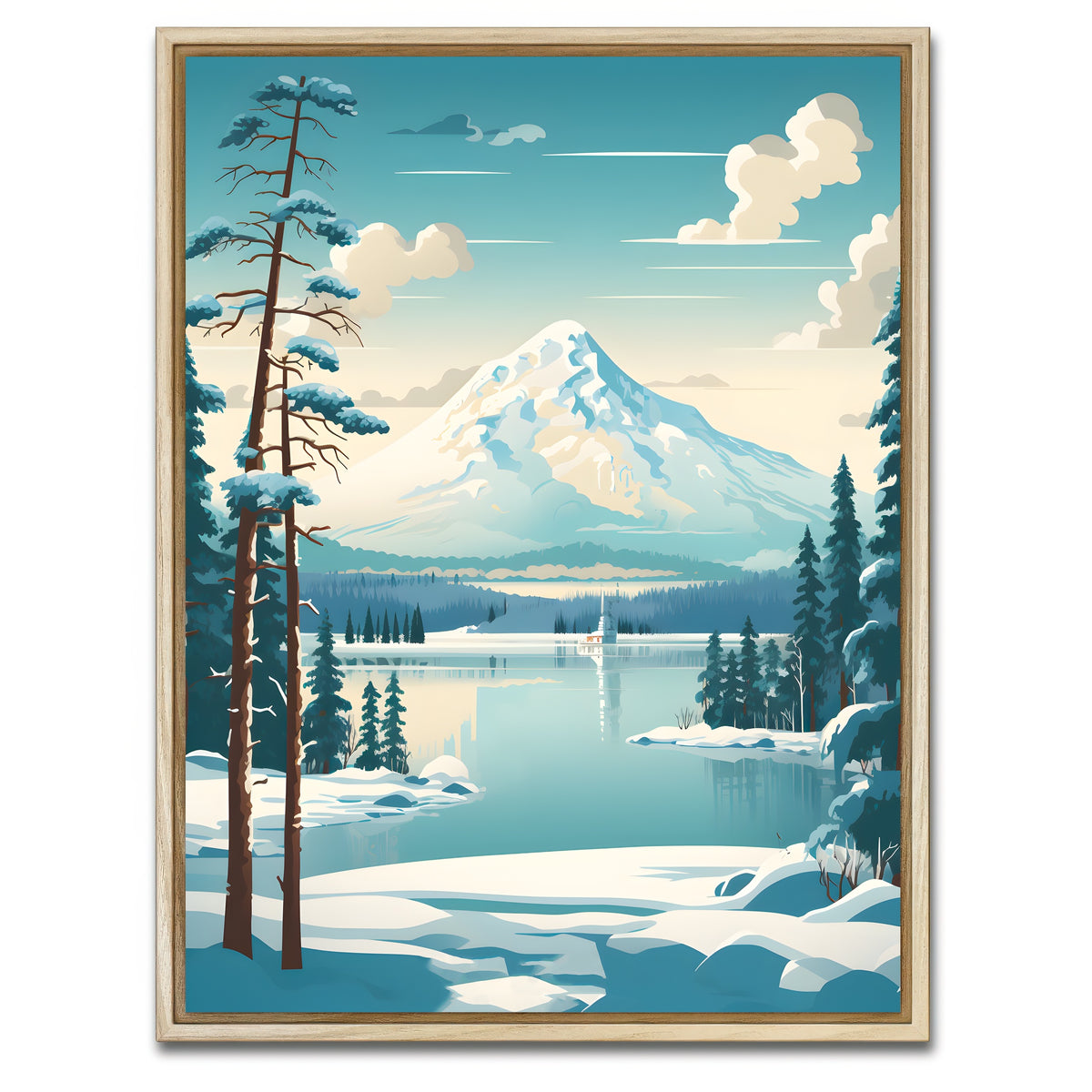 AUTO-MOCKUP WHITE | Finland - Lapland | 1 Piece | Natural Framed Canvas | group=3x4