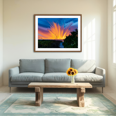 AUTO-MOCKUP ROOM | Fire Sky Wall Art