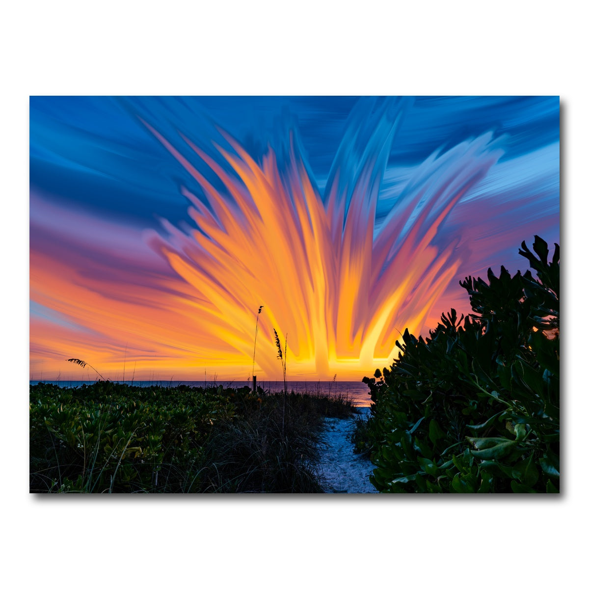 AUTO-MOCKUP WHITE | Fire Sky | 1 Piece | Gallery Wrap Canvas | group=4x3