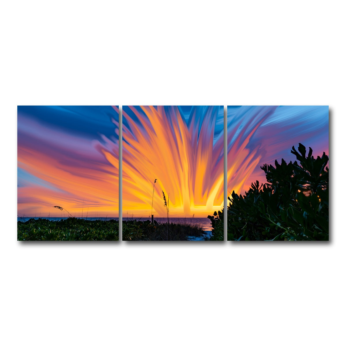 AUTO-MOCKUP WHITE | Fire Sky | 3 Piece | Gallery Wrap Canvas | group=18x24