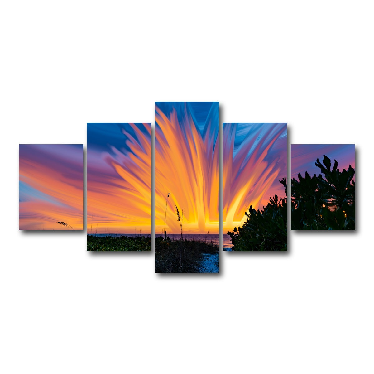 AUTO-MOCKUP WHITE | Fire Sky | 5 Piece | Gallery Wrap Canvas | group=5_short