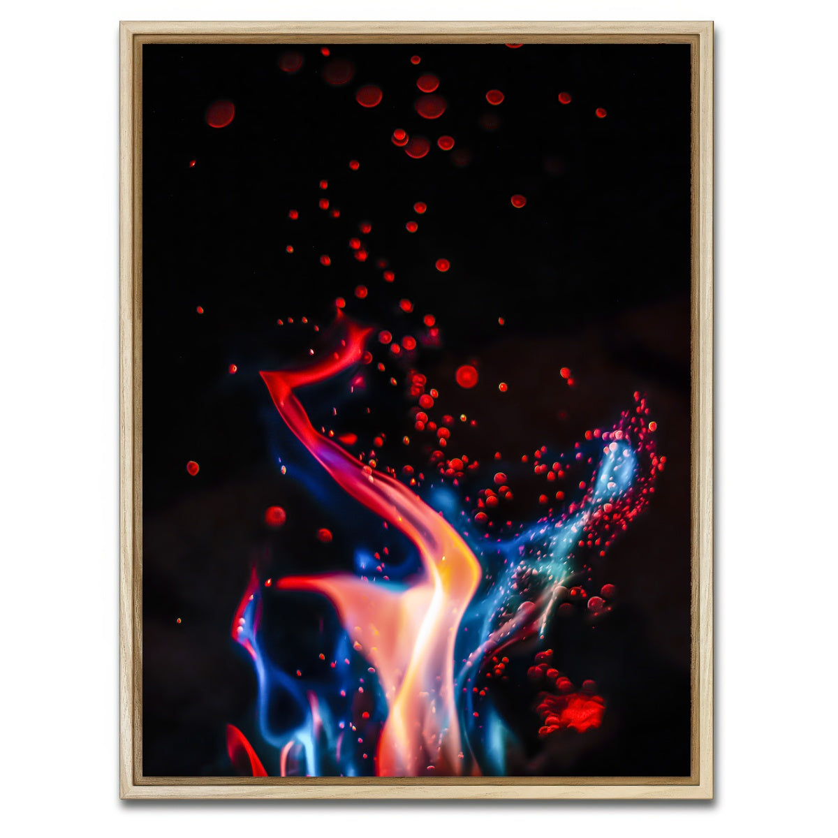 AUTO-MOCKUP WHITE | Fire | 1 Piece | Natural Framed Canvas | group=3x4