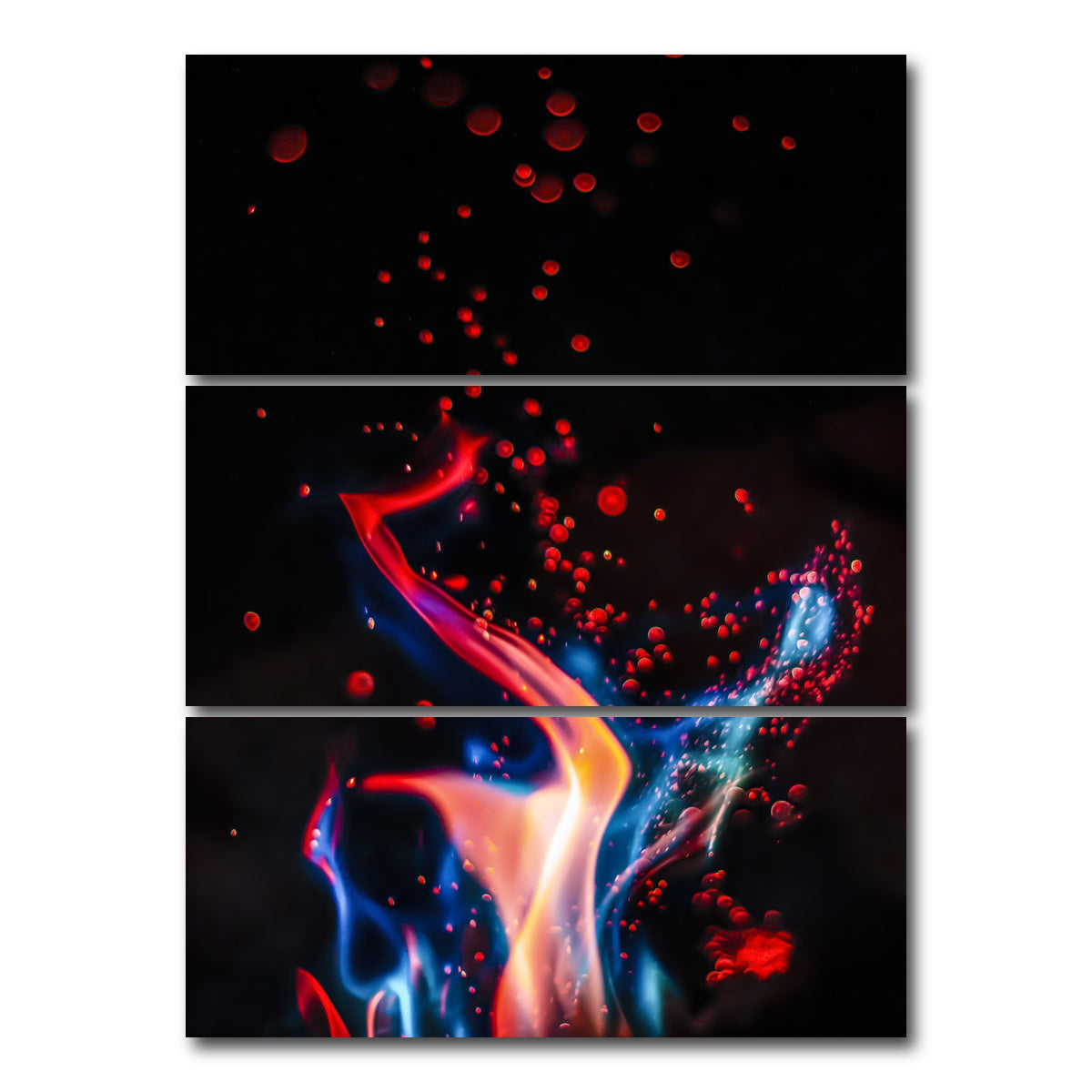 AUTO-MOCKUP WHITE | Fire | 3 Piece | Gallery Wrap Canvas | group=8x18_stacked