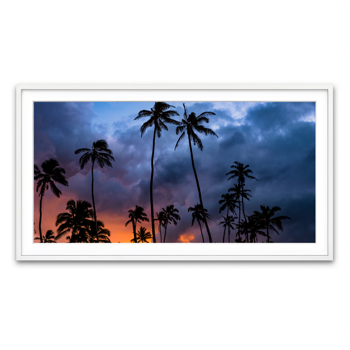 Framed Print 2x1 White