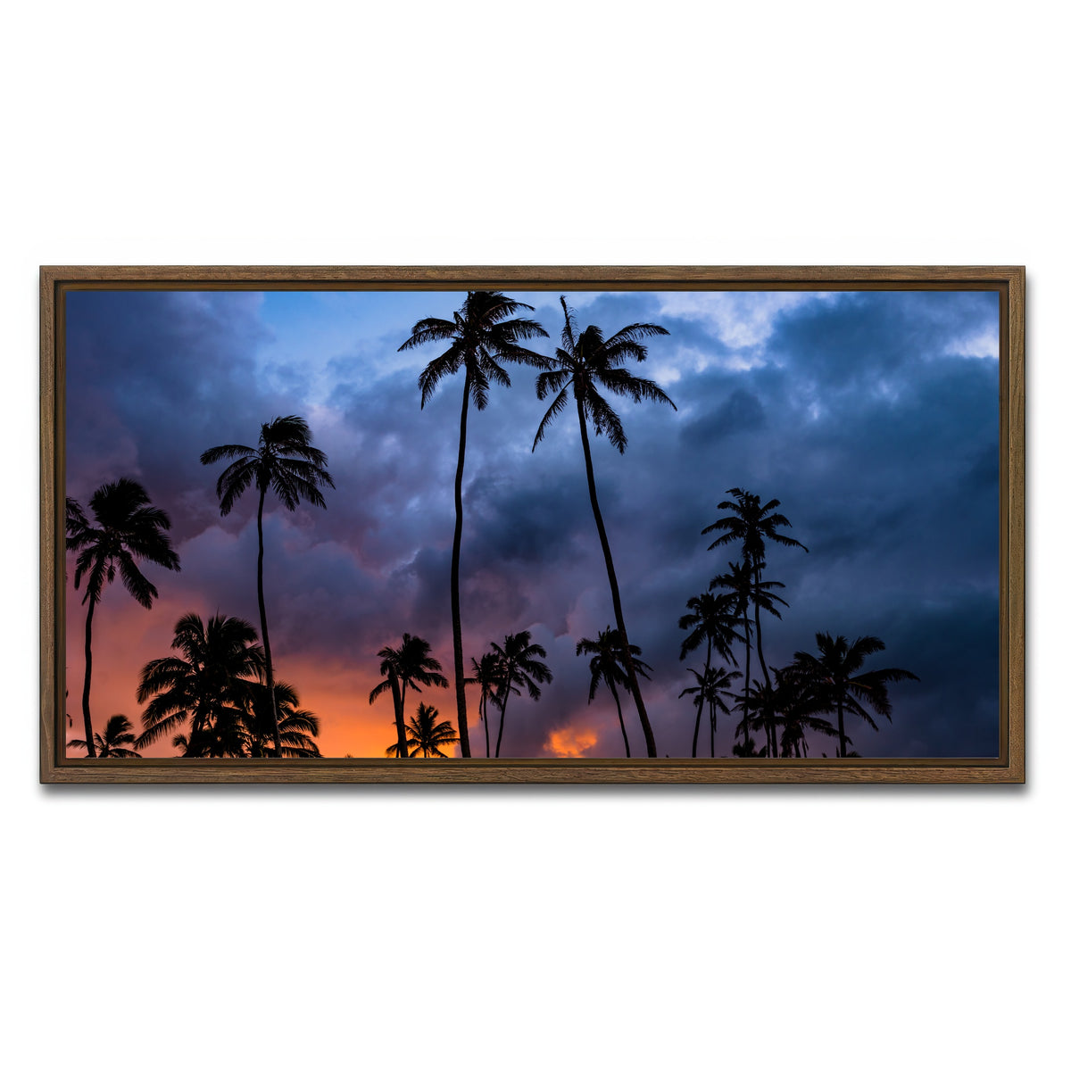 AUTO-MOCKUP WHITE | Fire in the Sky | 1 Piece | Walnut Framed Canvas | group=2x1