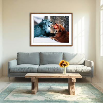 AUTO-MOCKUP ROOM | Fire vs Ice Wall Art