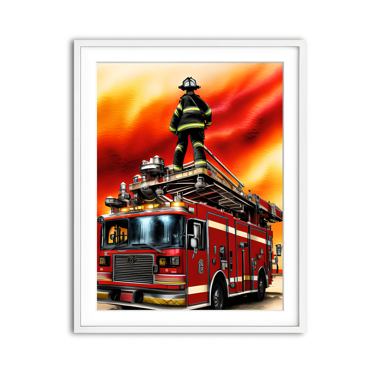 Framed Print 3x4 White