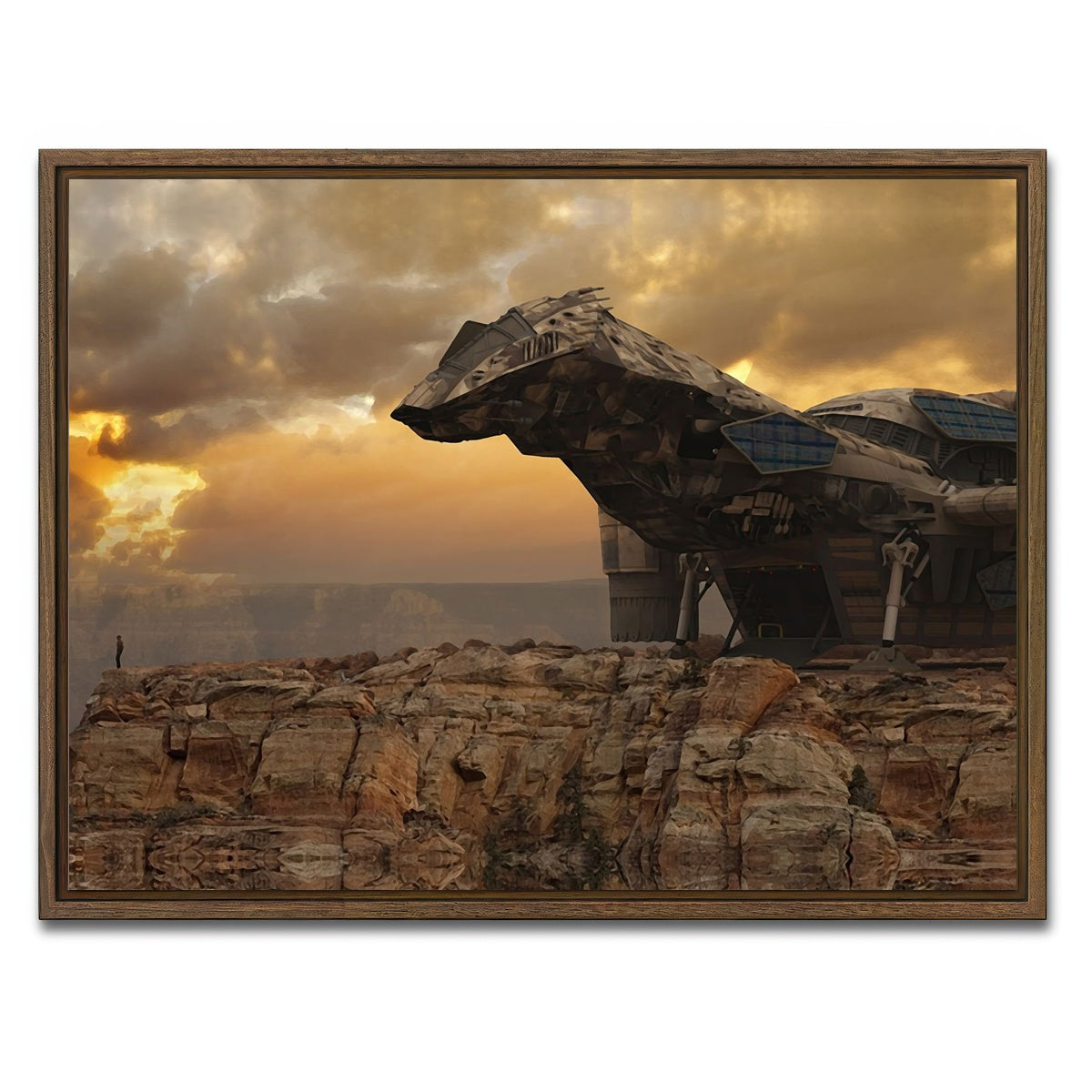 AUTO-MOCKUP WHITE | Firefly | 1 Piece | Walnut Framed Canvas | group=4x3