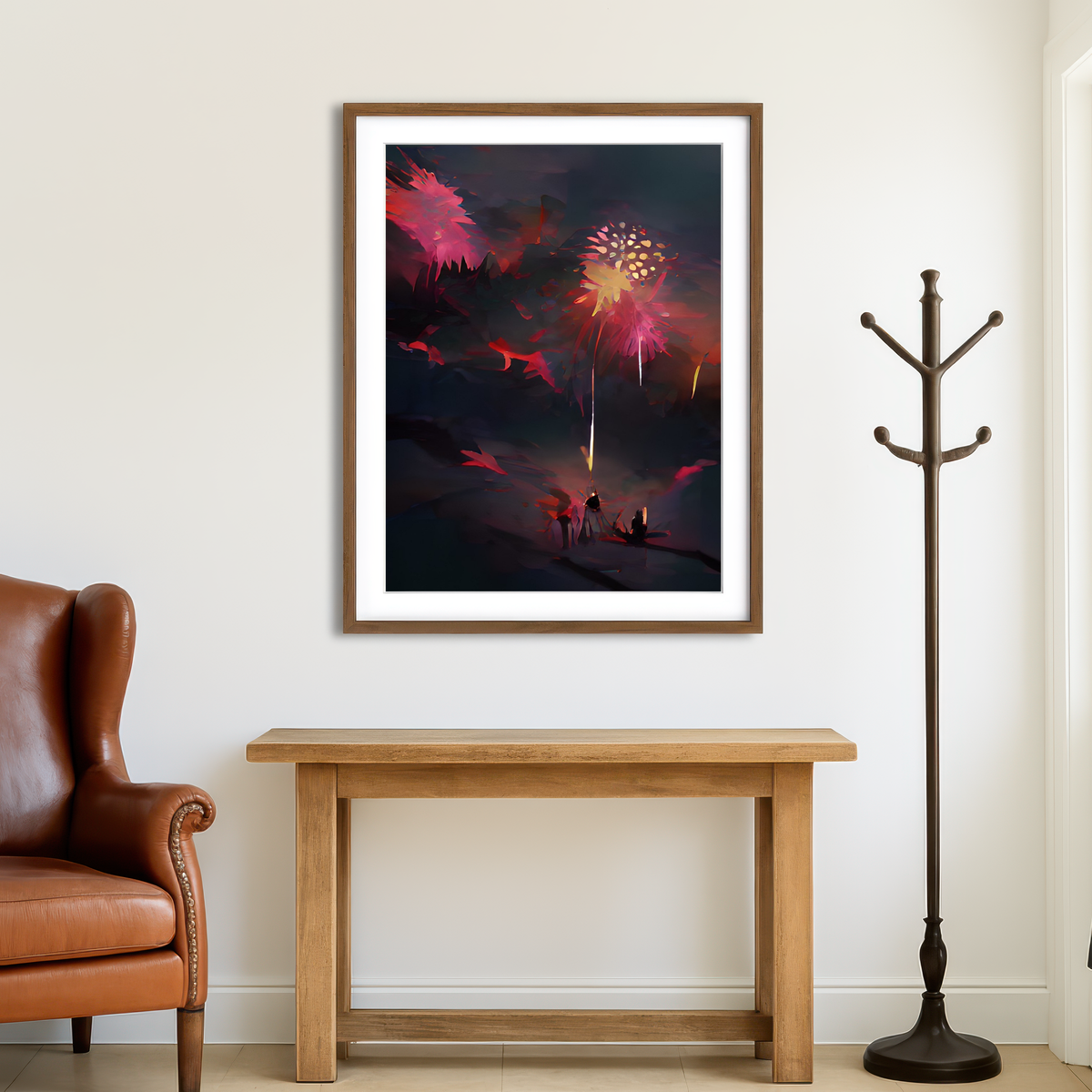 AUTO-MOCKUP ROOM | Fireworks Wall Art