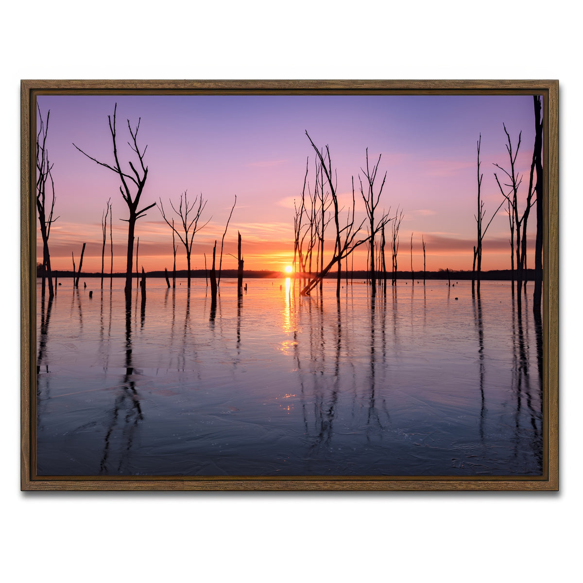 AUTO-MOCKUP WHITE | First Light | 1 Piece | Walnut Framed Canvas | group=4x3