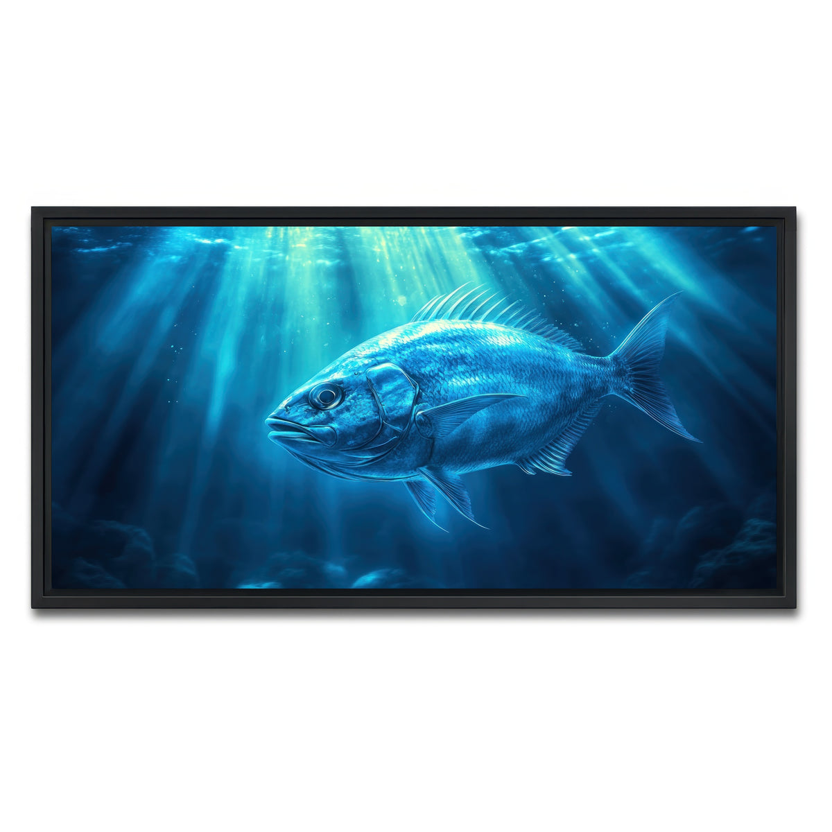 AUTO-MOCKUP WHITE | Fish Dreamscape | 1 Piece | Black Framed Canvas | group=2x1