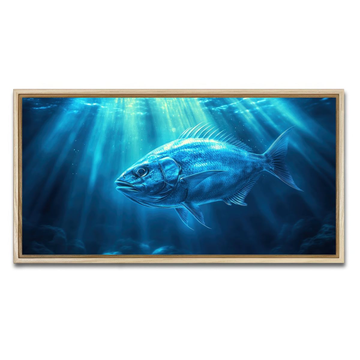 AUTO-MOCKUP WHITE | Fish Dreamscape | 1 Piece | Natural Framed Canvas | group=2x1