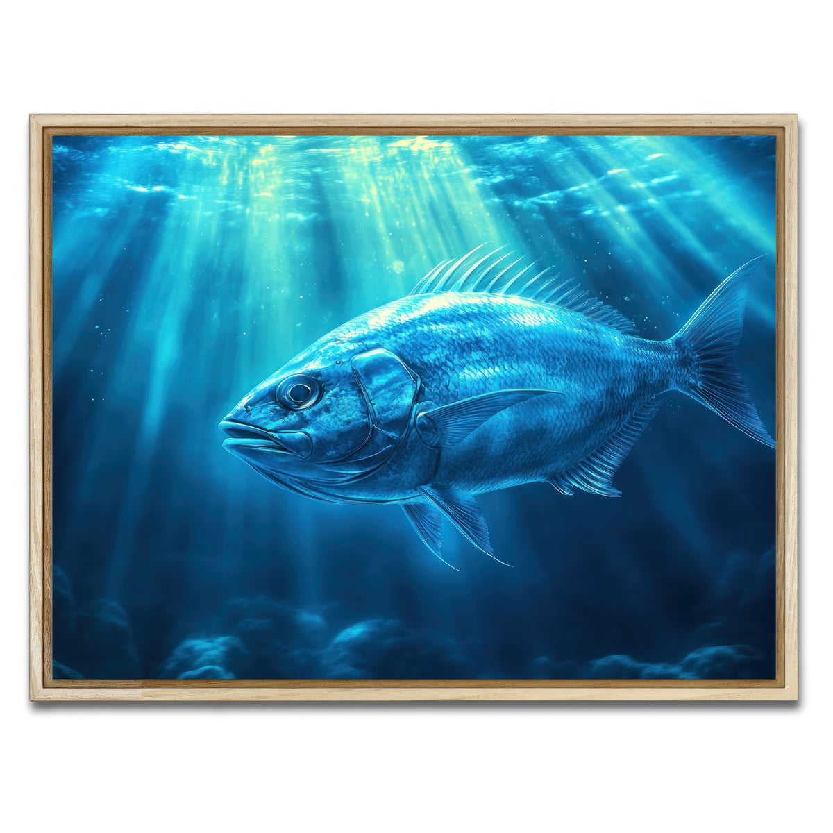 AUTO-MOCKUP WHITE | Fish Dreamscape | 1 Piece | Natural Framed Canvas | group=4x3