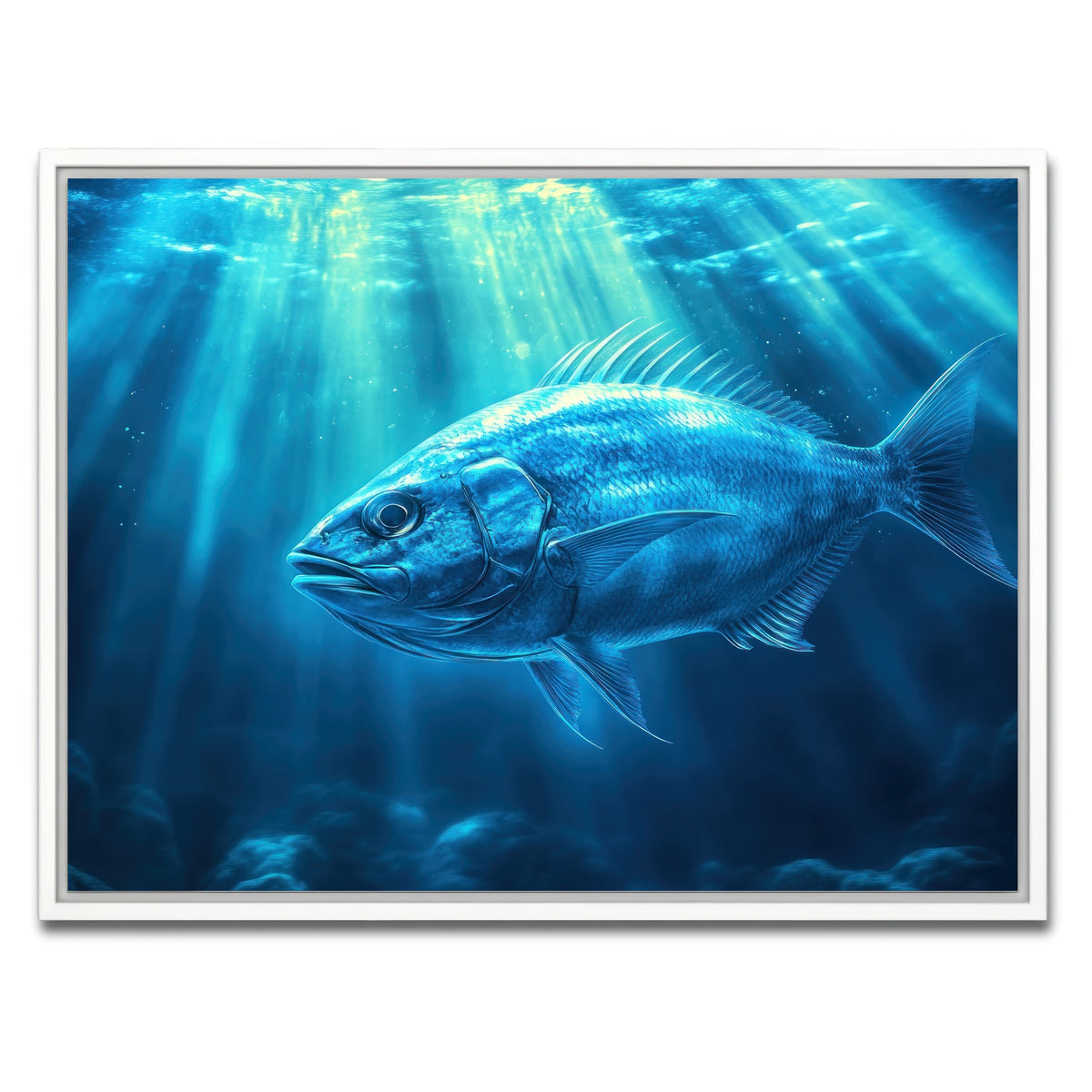 AUTO-MOCKUP WHITE | Fish Dreamscape | 1 Piece | White Framed Canvas | group=4x3