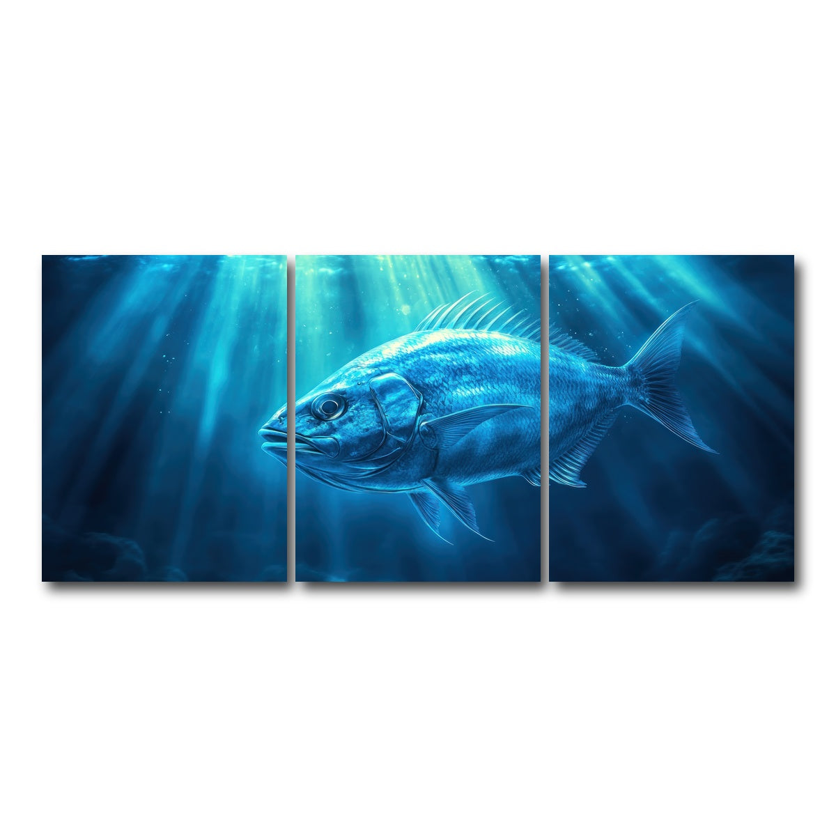 AUTO-MOCKUP WHITE | Fish Dreamscape | 3 Piece | Gallery Wrap Canvas | group=18x24