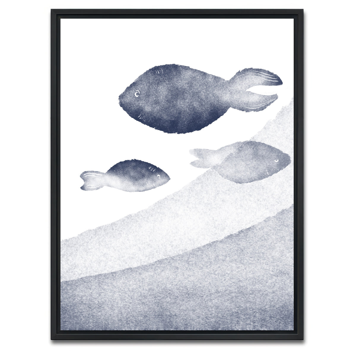 AUTO-MOCKUP WHITE | Fishes | 1 Piece | Black Framed Canvas | group=3x4