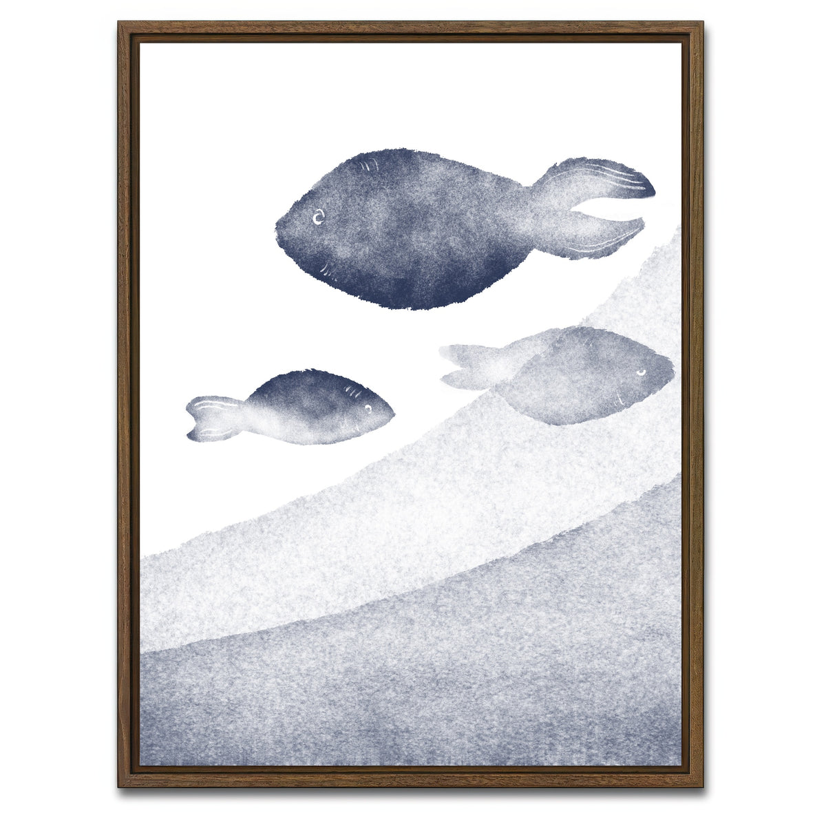 AUTO-MOCKUP WHITE | Fishes | 1 Piece | Walnut Framed Canvas | group=3x4