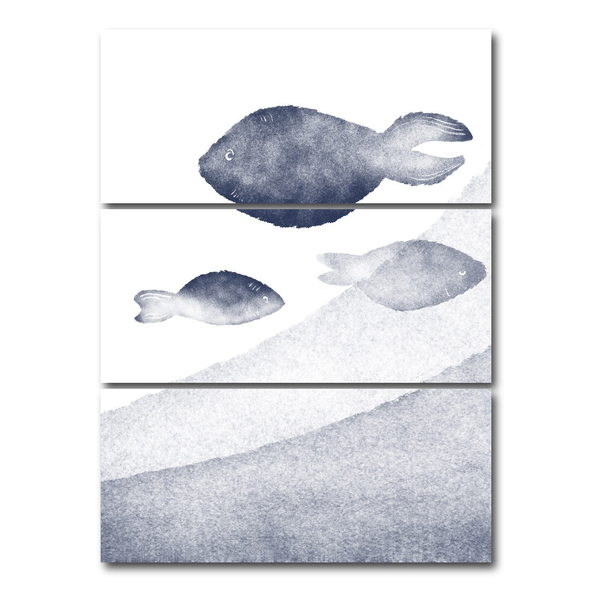AUTO-MOCKUP WHITE | Fishes | 3 Piece | Gallery Wrap Canvas | group=8x18_stacked