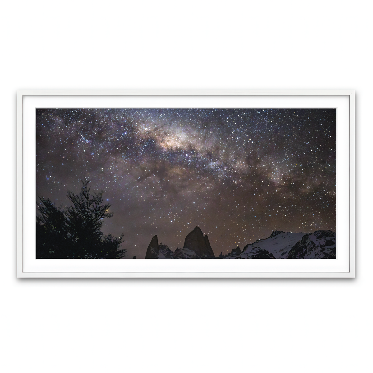 Framed Print 2x1 White