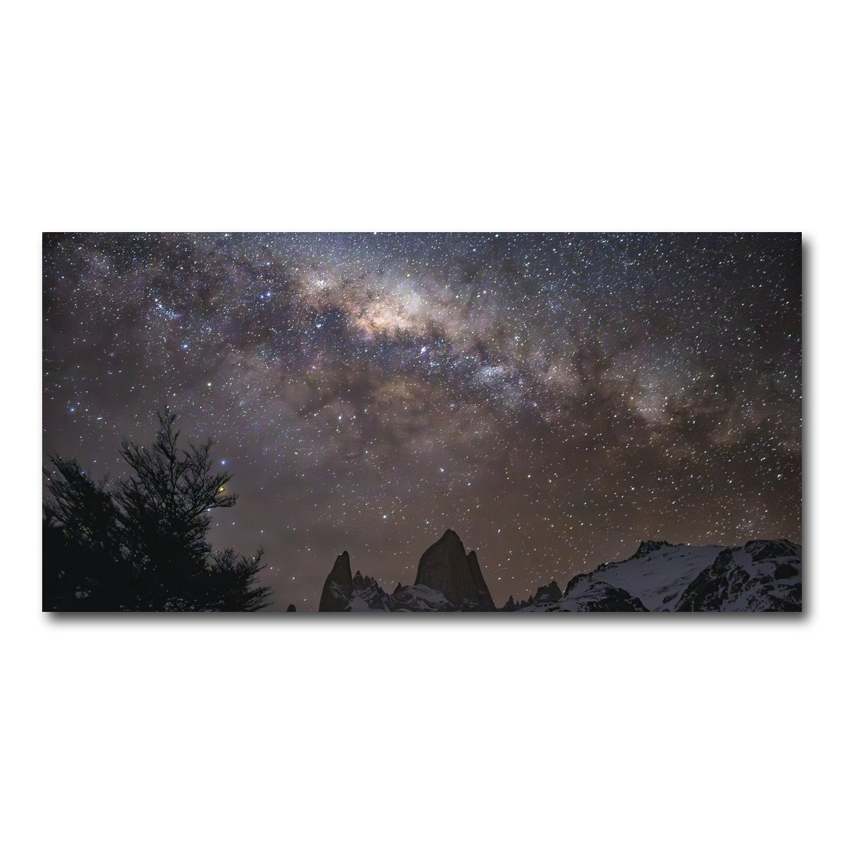AUTO-MOCKUP WHITE | Fitz Roy under the Milky Way | 1 Piece | Gallery Wrap Canvas | group=2x1