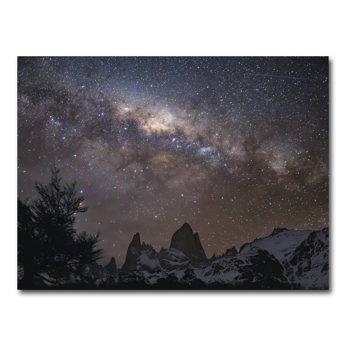 AUTO-MOCKUP WHITE | Fitz Roy under the Milky Way | 1 Piece | Gallery Wrap Canvas | group=4x3