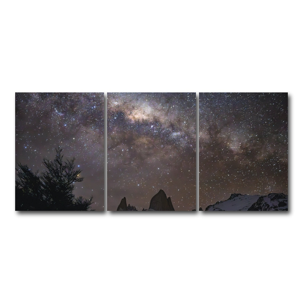 AUTO-MOCKUP WHITE | Fitz Roy under the Milky Way | 3 Piece | Gallery Wrap Canvas | group=18x24