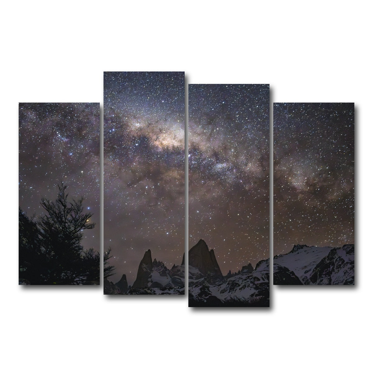 AUTO-MOCKUP WHITE | Fitz Roy under the Milky Way | 4 Piece | Gallery Wrap Canvas | group=4_normal