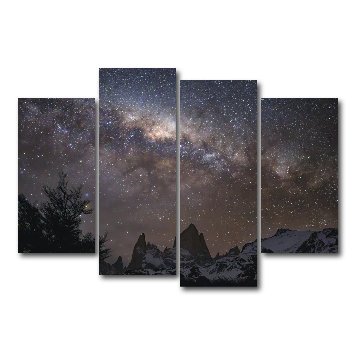 AUTO-MOCKUP WHITE | Fitz Roy under the Milky Way | 4 Piece | Gallery Wrap Canvas | group=4_short