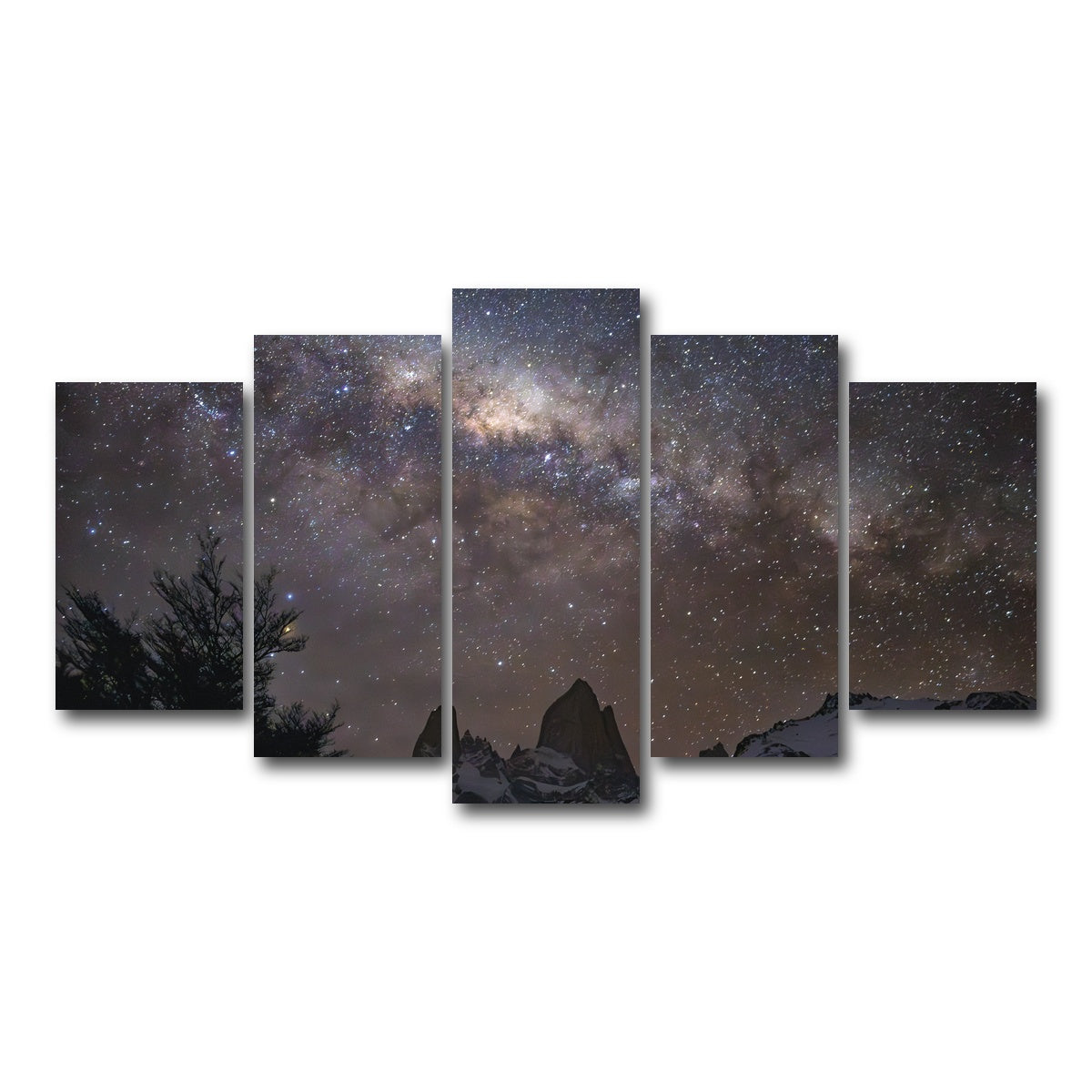 AUTO-MOCKUP WHITE | Fitz Roy under the Milky Way | 5 Piece | Gallery Wrap Canvas | group=5_normal