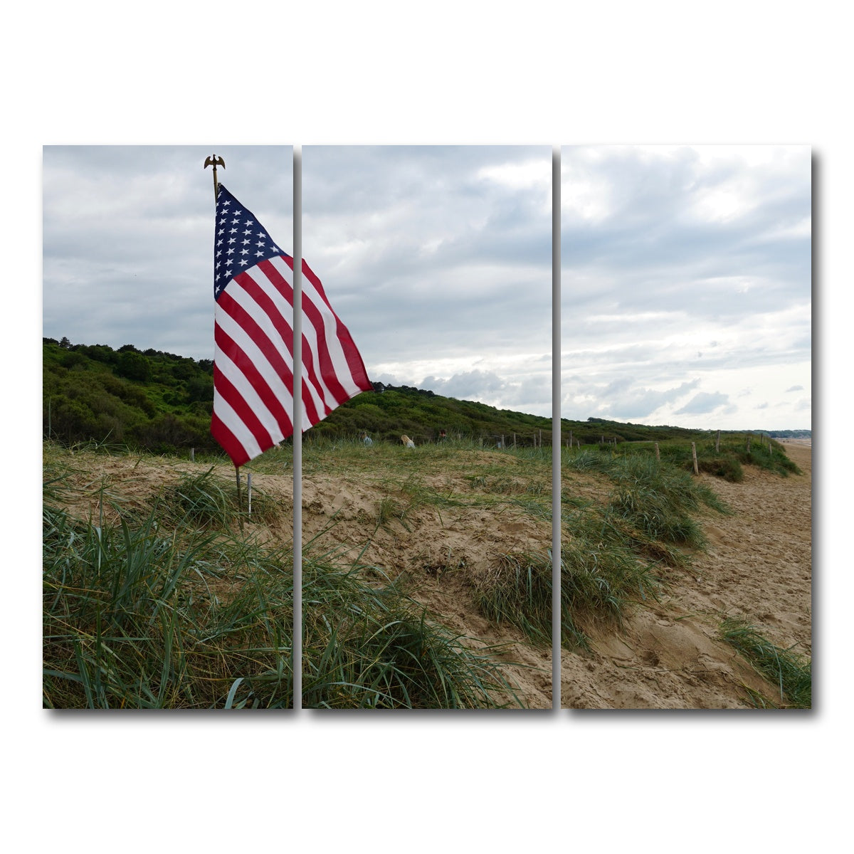 AUTO-MOCKUP WHITE | Flag On Omaha Beach | 3 Piece | Gallery Wrap Canvas | group=8x18