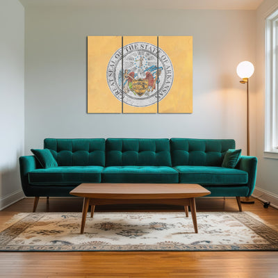 AUTO-MOCKUP ROOM | Flag of US state Arkansas seal