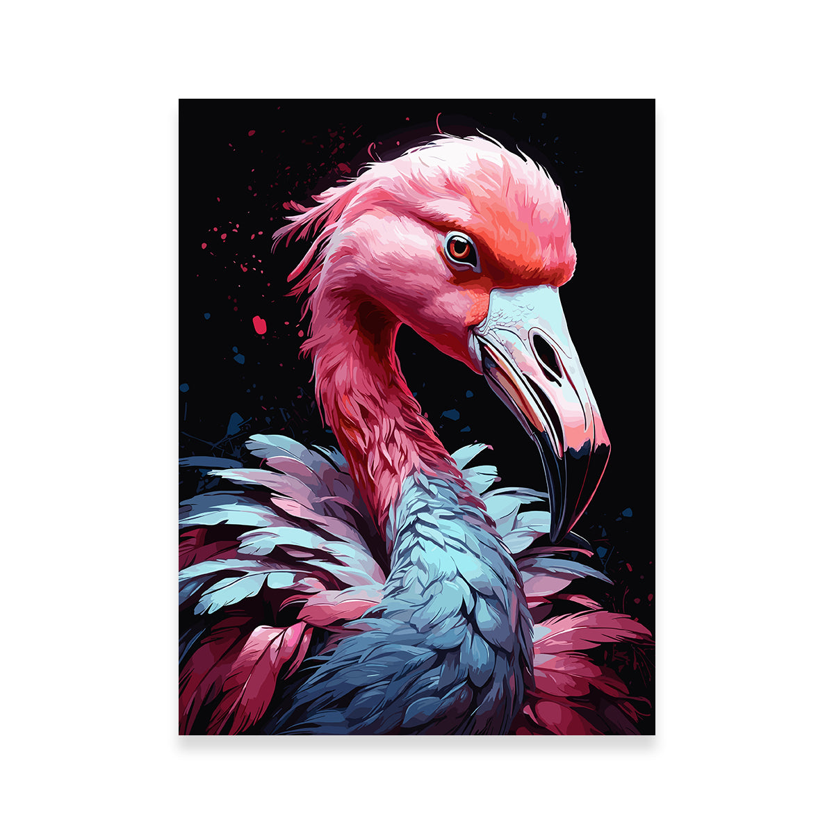 Flamingo Animal Colorful Wall Art