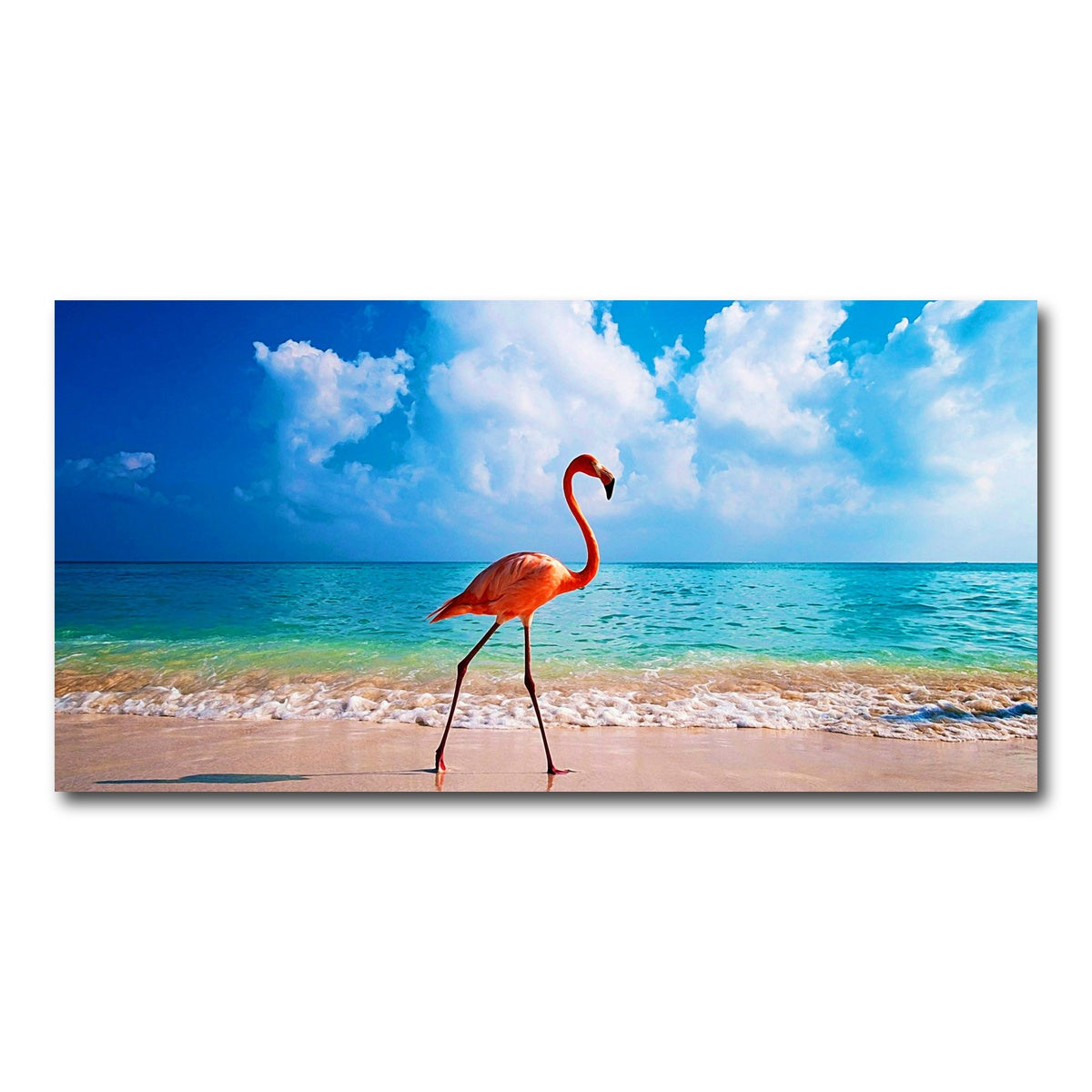 AUTO-MOCKUP WHITE | Flamingo On The Beach | 1 Piece | Gallery Wrapped | group=2x1
