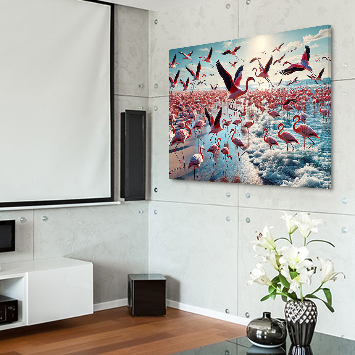 Flamingo Shore Wall Art