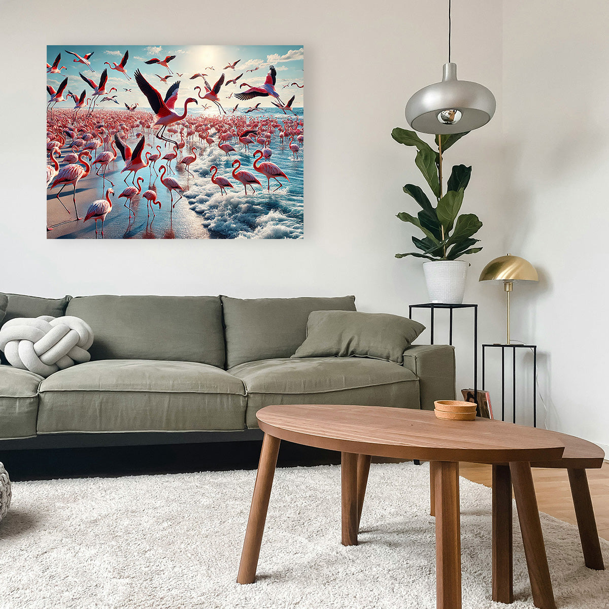 Flamingo Shore Wall Art