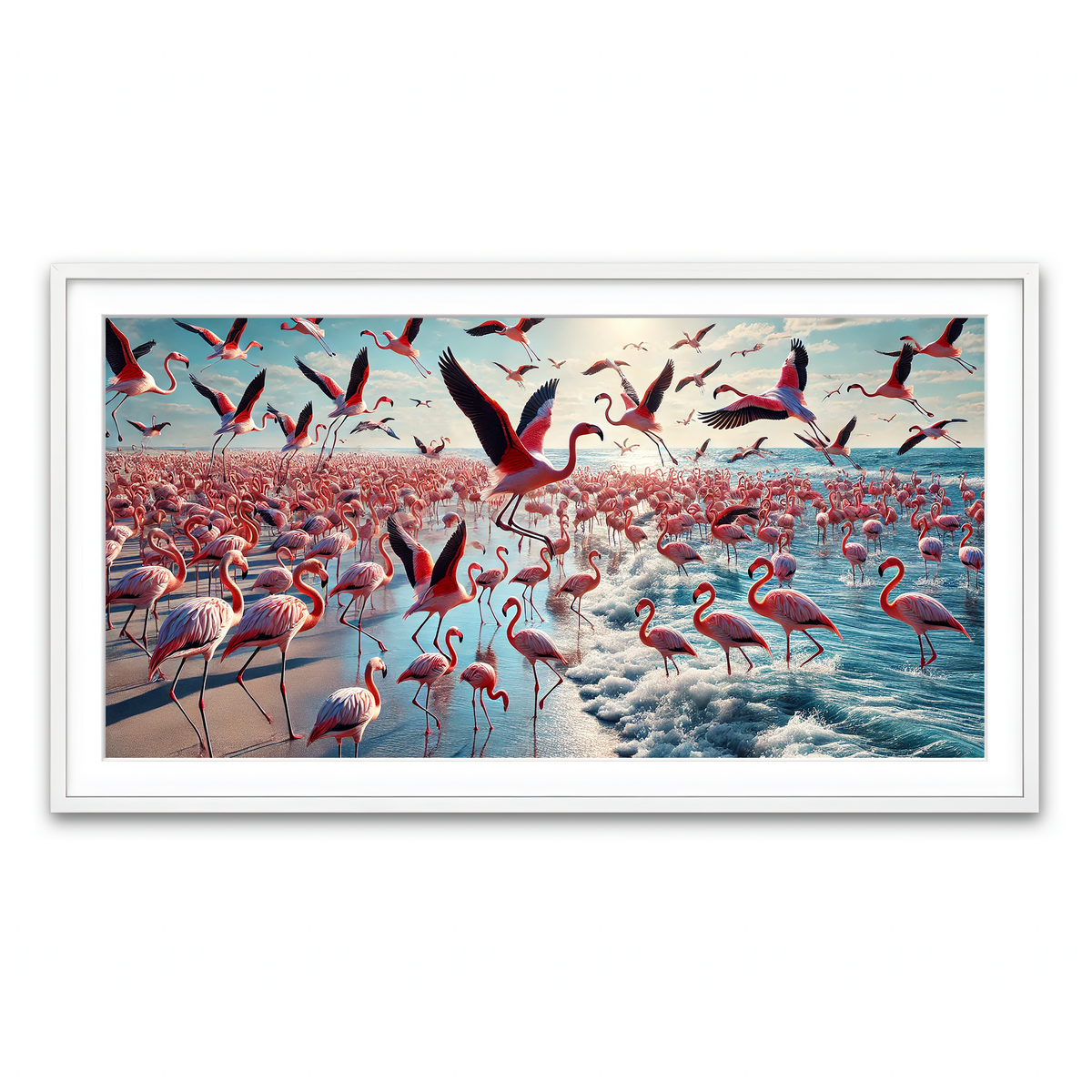 Framed Print 2x1 White