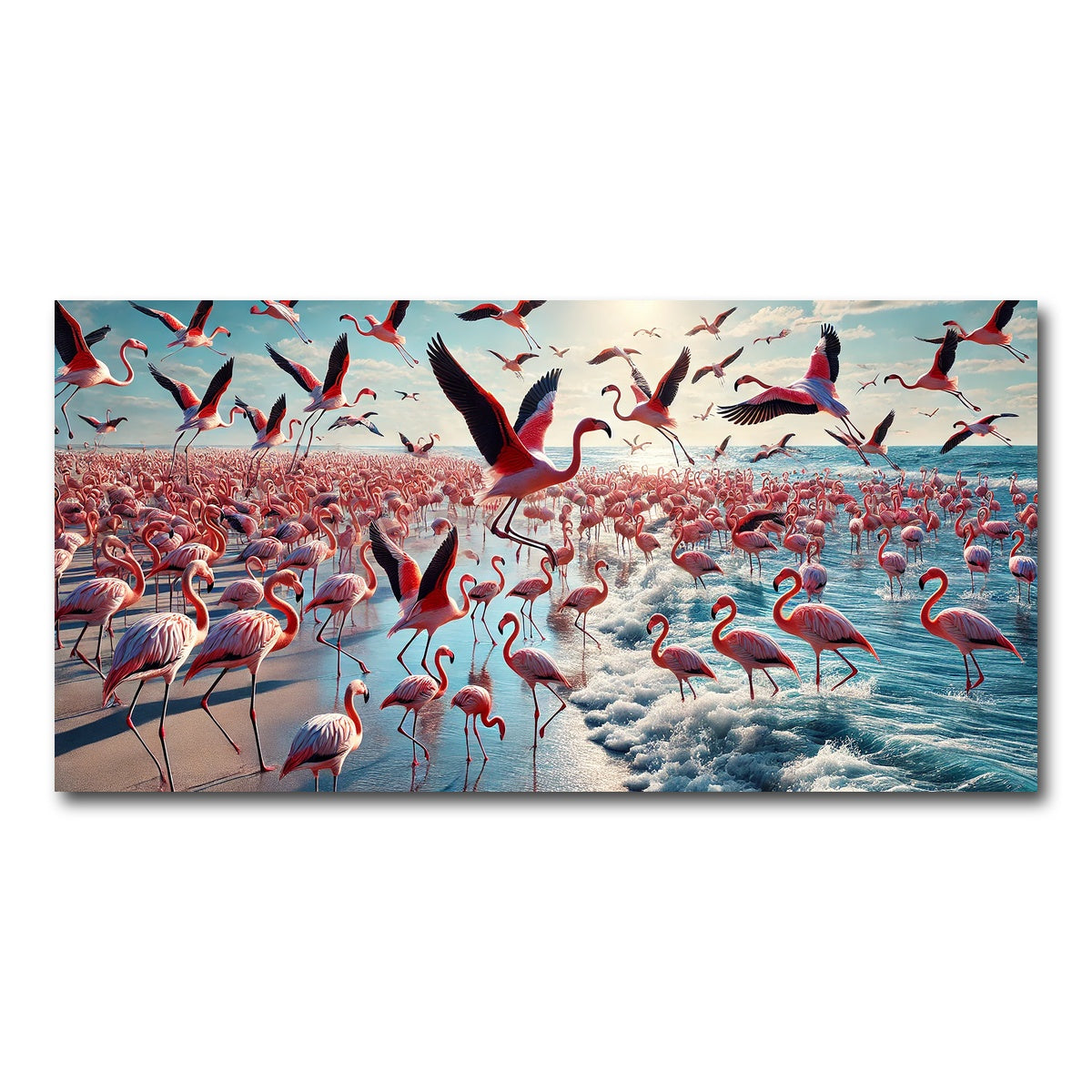 AUTO-MOCKUP WHITE | Flamingo Shore | 1 Piece | Gallery Wrap Canvas | group=2x1